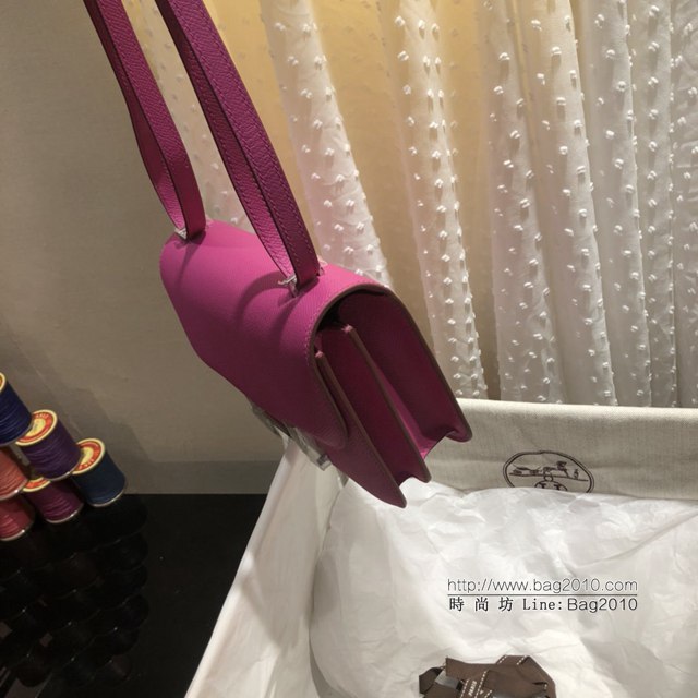 Hermes空姐包 愛馬仕Constance半手工19cm Epsom掌紋小牛進口皮 Hermes單肩斜挎包  tdh2120